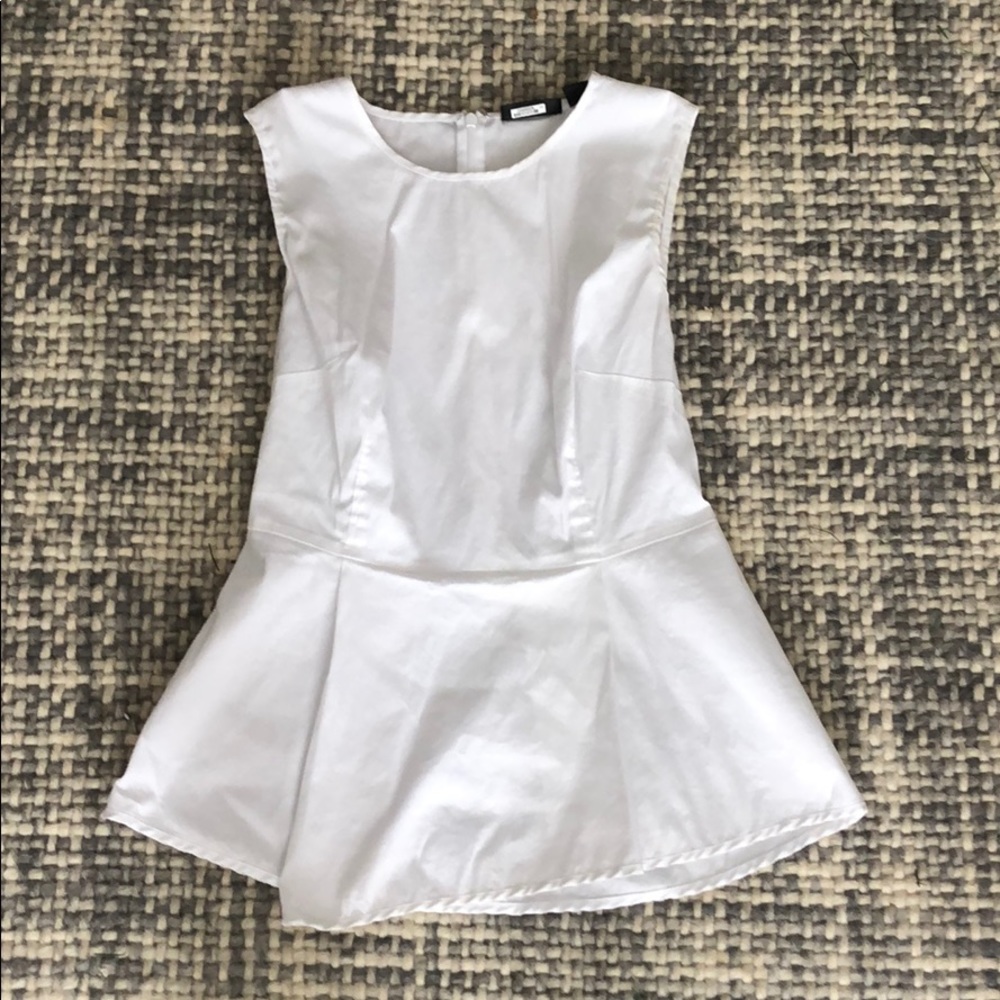 White peplum blouse